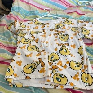 White Tweety Bird short sleeve